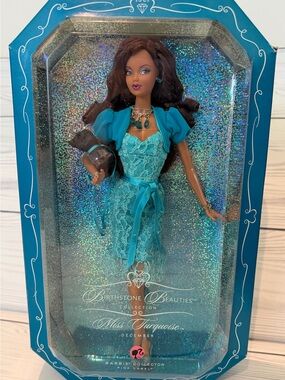 2007 Barbie Birthstone Beauties Miss Turquoise Blue-Green, new, unopened
